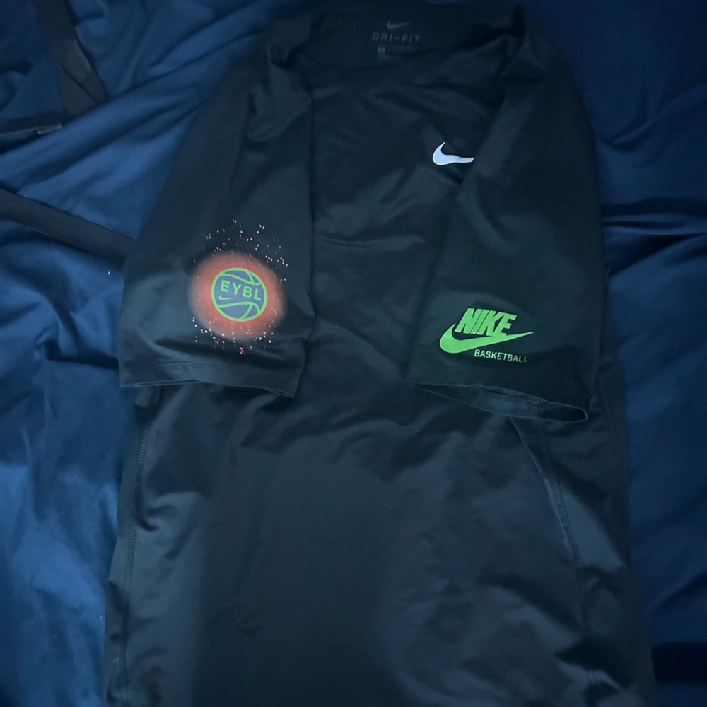 Nike Eybl Black Dri-FIT Shirt with Green Logo
